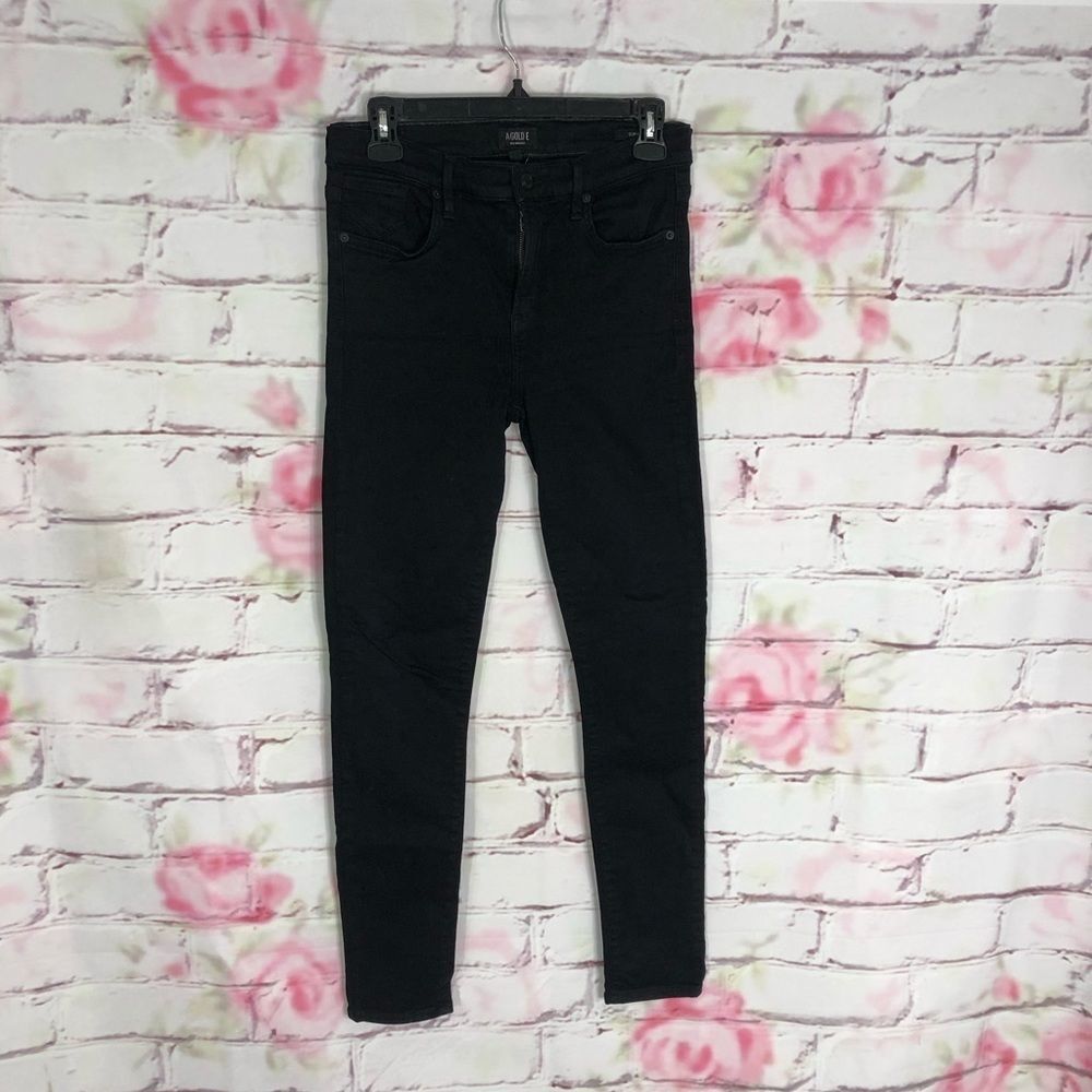 🔥5 for $25 sale🔥 AGOLDE Sophie Skinny in Luxe black - Picture 3 of 13